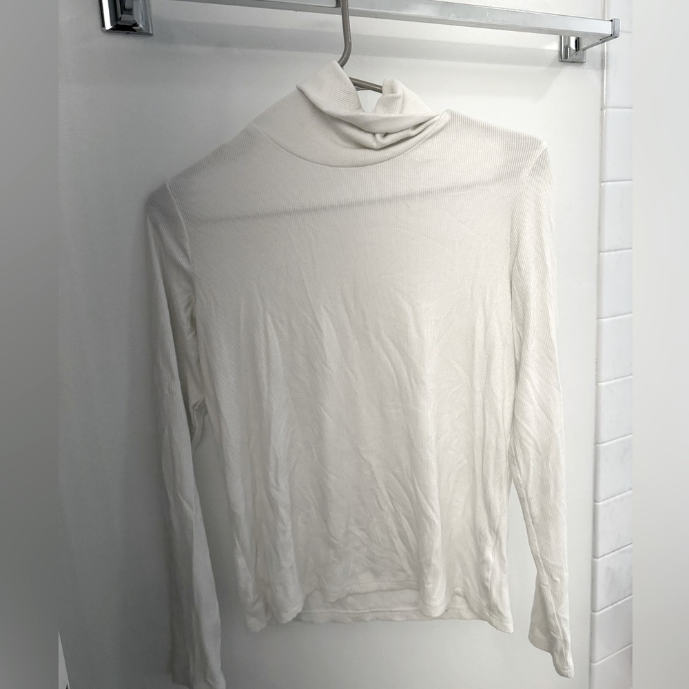 Solid Turtleneck Tee